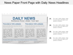 News Paper Front Page With Daily News Headlines Ppt PowerPoint Presentation Show Background News Paper Front Page With Daily News Headlines Ppt PowerPoint Presentation Show Background