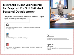 Next Step Event Sponsorship For Proposal For Soft Skill And Personal Development Ideas PDF Next Step Event Sponsorship For Proposal For Soft Skill And Personal Development Ideas PDF