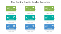Nine Box Grid Graphics Supplier Comparison Ppt PowerPoint Presentation Gallery Smartart PDF