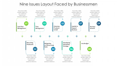 Nine Issues Layout Faced By Businessmen Ppt PowerPoint Presentation Icon Slides PDF Nine Issues Layout Faced By Businessmen Ppt PowerPoint Presentation Icon Slides PDF