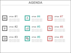 Nine Options Infographics Agenda Powerpoint Slides Nine Options Infographics Agenda Powerpoint Slides