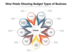Nine Petals Showing Budget Types Of Business Ppt PowerPoint Presentation Ideas Background Image PDF Nine Petals Showing Budget Types Of Business Ppt PowerPoint Presentation Ideas Background Image PDF