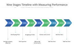 Nine Stages Timeline With Measuring Performance Ppt PowerPoint Presentation File Example File PDF Nine Stages Timeline With Measuring Performance Ppt PowerPoint Presentation File Example File PDF