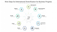 Nine Steps For International Diversification For Business Progress Ppt Powerpoint Presentation File Ideas PDF Nine Steps For International Diversification For Business Progress Ppt Powerpoint Presentation File Ideas PDF