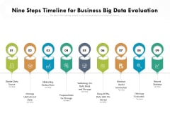 Nine Steps Timeline For Business Big Data Evaluation Ppt PowerPoint Presentation Gallery Graphics PDF Nine Steps Timeline For Business Big Data Evaluation Ppt PowerPoint Presentation Gallery Graphics PDF