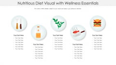 Nutritious Diet Visual With Wellness Essentials Ppt PowerPoint Presentation Portfolio Aids PDF