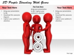 New Business Strategy 3d People Standing With Gears Adaptable Concepts New Business Strategy 3d People Standing With Gears Adaptable Concepts