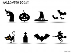 Night Halloween Icons PowerPoint Slides And Ppt Diagram Templates
