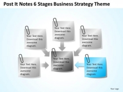 Notes 6 Stages Business Strategy Theme Ppt Planning Guide PowerPoint Templates