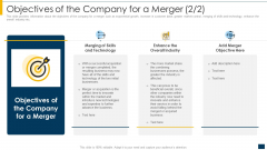 Objectives Of The Company For A Merger Industry Ppt Infographic Template Master Slide PDF Objectives Of The Company For A Merger Industry Ppt Infographic Template Master Slide PDF