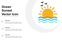 Ocean Sunset Vector Icon Ppt PowerPoint Presentation File Format PDF