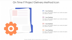 On Time It Project Delivery Method Icon Clipart PDF