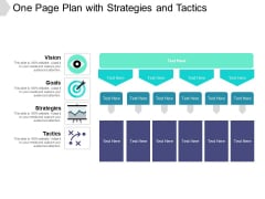 One Page Plan With Strategies And Tactics Ppt PowerPoint Presentation Layouts Influencers PDF One Page Plan With Strategies And Tactics Ppt PowerPoint Presentation Layouts Influencers PDF