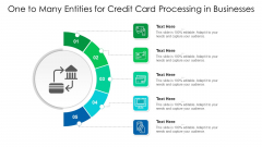 One To Many Entities For Credit Card Processing In Businesses Ppt PowerPoint Presentation Gallery Maker PDF