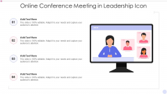 Online Conference Meeting In Leadership Icon Structure PDF