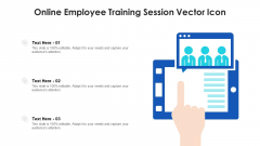 Online Employee Training Session Vector Icon Ppt PowerPoint Presentation Gallery Deck PDF Online Employee Training Session Vector Icon Ppt PowerPoint Presentation Gallery Deck PDF