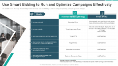 Online Promotion Playbook Use Smart Bidding To Run And Optimize Campaigns Effectively Rules PDF