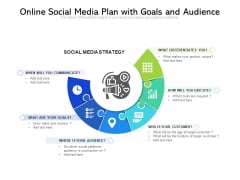 Online Social Media Plan With Goals And Audience Ppt PowerPoint Presentation File Clipart Images PDF Online Social Media Plan With Goals And Audience Ppt PowerPoint Presentation File Clipart Images PDF