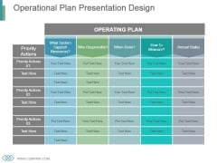 Operational Plan Presentation Design