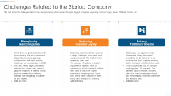 Organization Development Initiatives For Startups Challenges Related To The Startup Company Template PDF