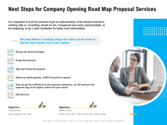 Organization Inception Timeline Proposal Next Steps For Company Opening Road Map Proposal Services Slides PDF Organization Inception Timeline Proposal Next Steps For Company Opening Road Map Proposal Services Slides PDF