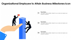 Organizational Employee To Attain Business Milestones Icon Ppt Summary Design Inspiration PDF