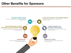 Other Benefits For Sponsors Ppt PowerPoint Presentation Outline Slide Download