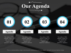 Our Agenda Ppt PowerPoint Presentation Portfolio Inspiration