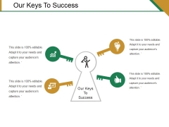 Our Keys To Success Template 1 Ppt PowerPoint Presentation Professional Elements Our Keys To Success Template 1 Ppt PowerPoint Presentation Professional Elements