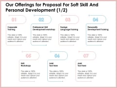 Our Offerings For Proposal For Soft Skill And Personal Development Structure PDF Our Offerings For Proposal For Soft Skill And Personal Development Structure PDF