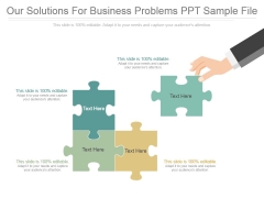 Our Solutions For Business Problems Ppt Sample File Our Solutions For Business Problems Ppt Sample File