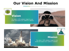 Our Vision And Mission Ppt PowerPoint Presentation Slides Grid