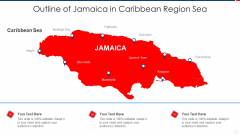 Outline Of Jamaica In Caribbean Region Sea Mockup PDF