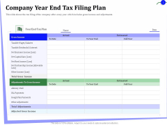 Outsourcing Of Finance And Accounting Processes Company Year End Tax Filing Plan Inspiration PDF