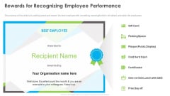 Outstanding Employee Rewards For Recognizing Employee Performance Graphics PDF Outstanding Employee Rewards For Recognizing Employee Performance Graphics PDF