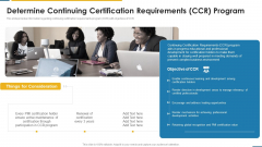 PMP Certification Criteria IT Determine Continuing Certification Requirements CCR Program Ppt Pictures Sample PDF PMP Certification Criteria IT Determine Continuing Certification Requirements CCR Program Ppt Pictures Sample PDF
