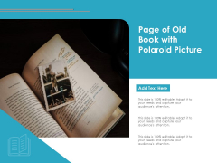 Page Of Old Book With Polaroid Picture Ppt PowerPoint Presentation Gallery Pictures PDF Page Of Old Book With Polaroid Picture Ppt PowerPoint Presentation Gallery Pictures PDF