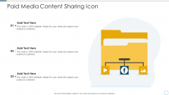Paid Media Content Sharing Icon Sample PDF