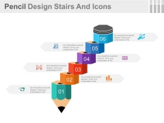 Pencil Chart With Growth Steps Powerpoint Template Pencil Chart With Growth Steps Powerpoint Template