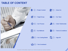 Performance Based Marketing Proposal Table Of Content Ppt Layouts Grid PDF Performance Based Marketing Proposal Table Of Content Ppt Layouts Grid PDF