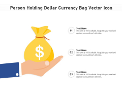 Person Holding Dollar Currency Bag Vector Icon Ppt PowerPoint Presentation File Portrait PDF Person Holding Dollar Currency Bag Vector Icon Ppt PowerPoint Presentation File Portrait PDF