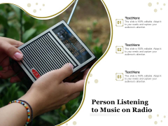 Person Listening To Music On Radio Ppt PowerPoint Presentation Icon Slides PDF Person Listening To Music On Radio Ppt PowerPoint Presentation Icon Slides PDF