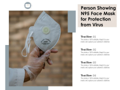 Person Showing N95 Face Mask For Protection From Virus Ppt PowerPoint Presentation Gallery Master Slide PDF