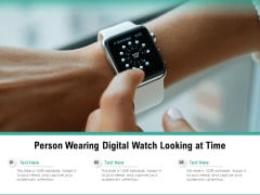 Person Wearing Digital Watch Looking At Time Ppt PowerPoint Presentation Pictures Ideas PDF Person Wearing Digital Watch Looking At Time Ppt PowerPoint Presentation Pictures Ideas PDF