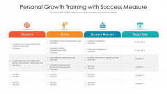Personal Growth Training With Success Measure Ppt Inspiration Graphics Design PDF