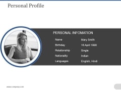 Personal Profile Ppt PowerPoint Presentation Outline Example Personal Profile Ppt PowerPoint Presentation Outline Example