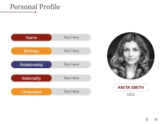 Personal Profile Ppt PowerPoint Presentation Picture