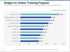 Phone Tutoring Initiative Budget For Online Training Program Ppt File Graphics Pictures PDF