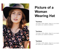 Picture Of A Woman Wearing Hat Ppt Powerpoint Presentation Summary Background