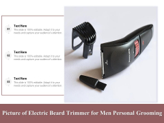 Picture Of Electric Beard Trimmer For Men Personal Grooming Ppt PowerPoint Presentation File Visuals PDF